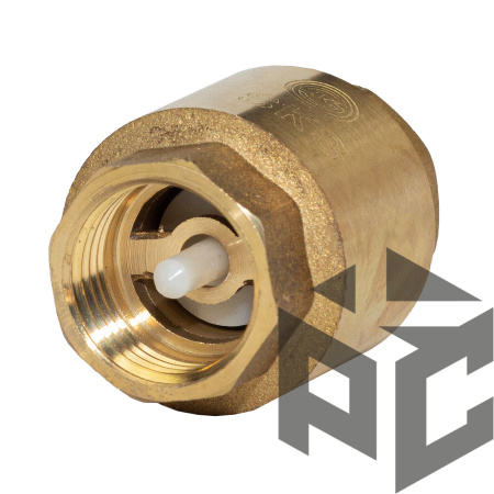 Клапан обратный латунный осевой Ду 40 Ру 16 (хол.вода) от производителя "Рускон"